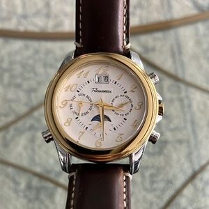 Selling my use Rousseau watch. This is a 39mm case, include date, week, month.